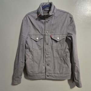 Levis JacketCommuter Reflective Denim Vented Trucker Biker Pockets  Men's Small